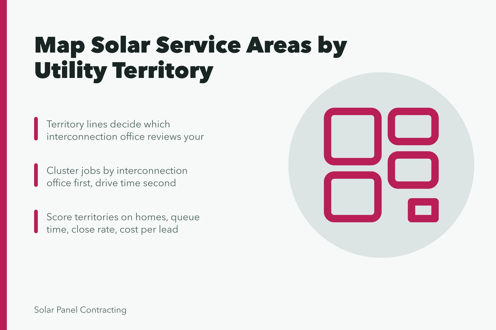 Utility territory map guiding solar crew routing and marketing spend. A guide to building a U.S. solar service-area map around utility territories